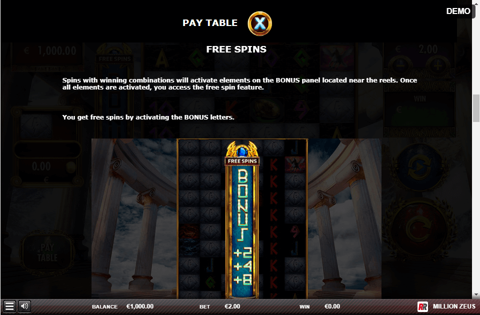 million zeus feature