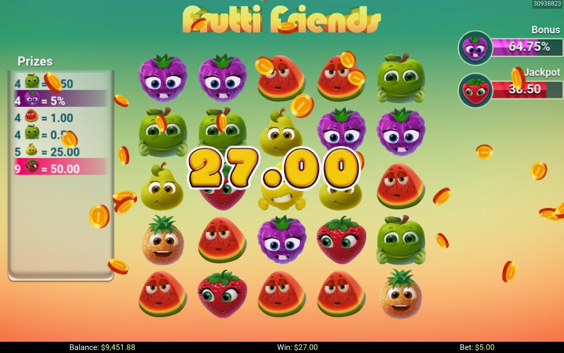 Mobilots Frutti Friends Slot Main Screen