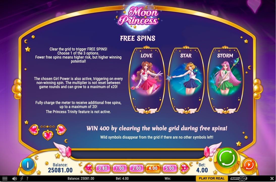 Play N Go Moon Princess Slot Free Spins