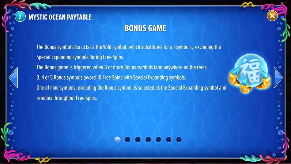 mystic ocean bonus