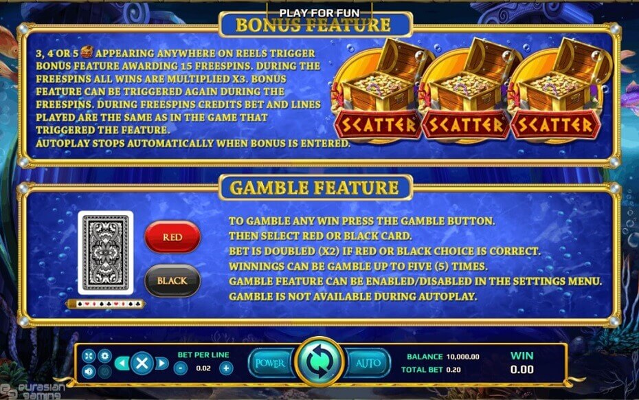 Neptune Treasure Online Slot Game Bonus Feature