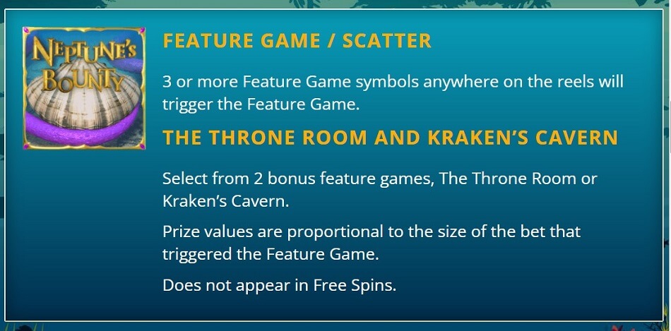 Neptune's Bounty Online Slot Game Feature Game