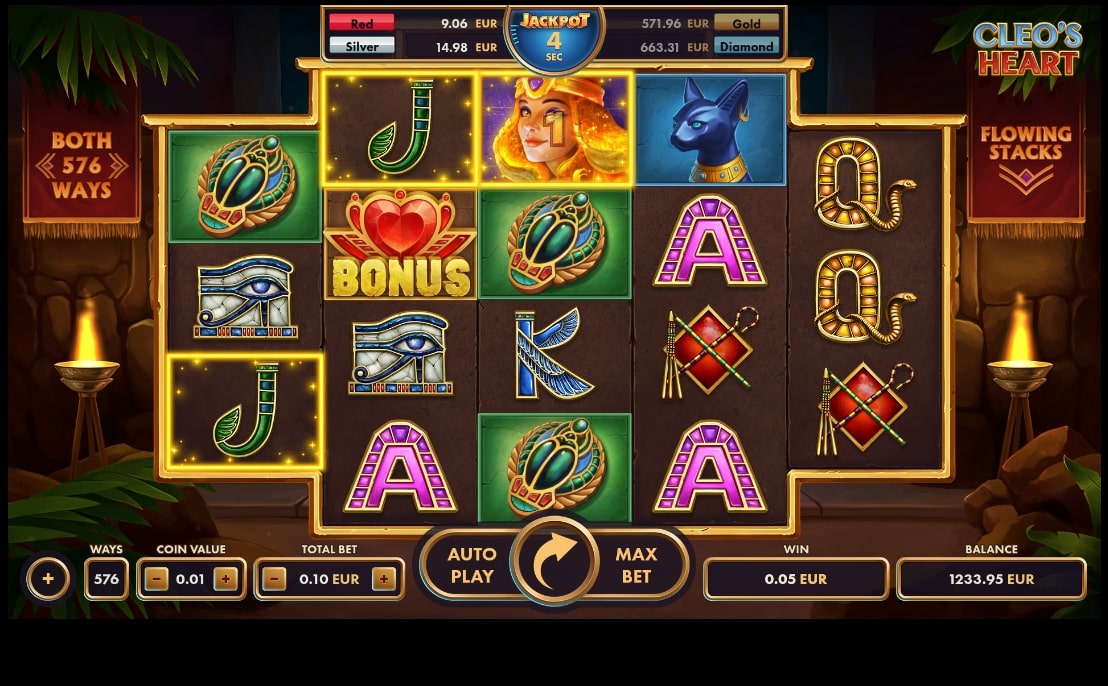 NetGame Cleos Heart Slot Reels ES