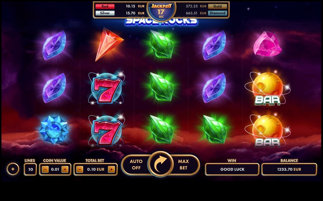 NetGame Space Rocks Slot Reels ES