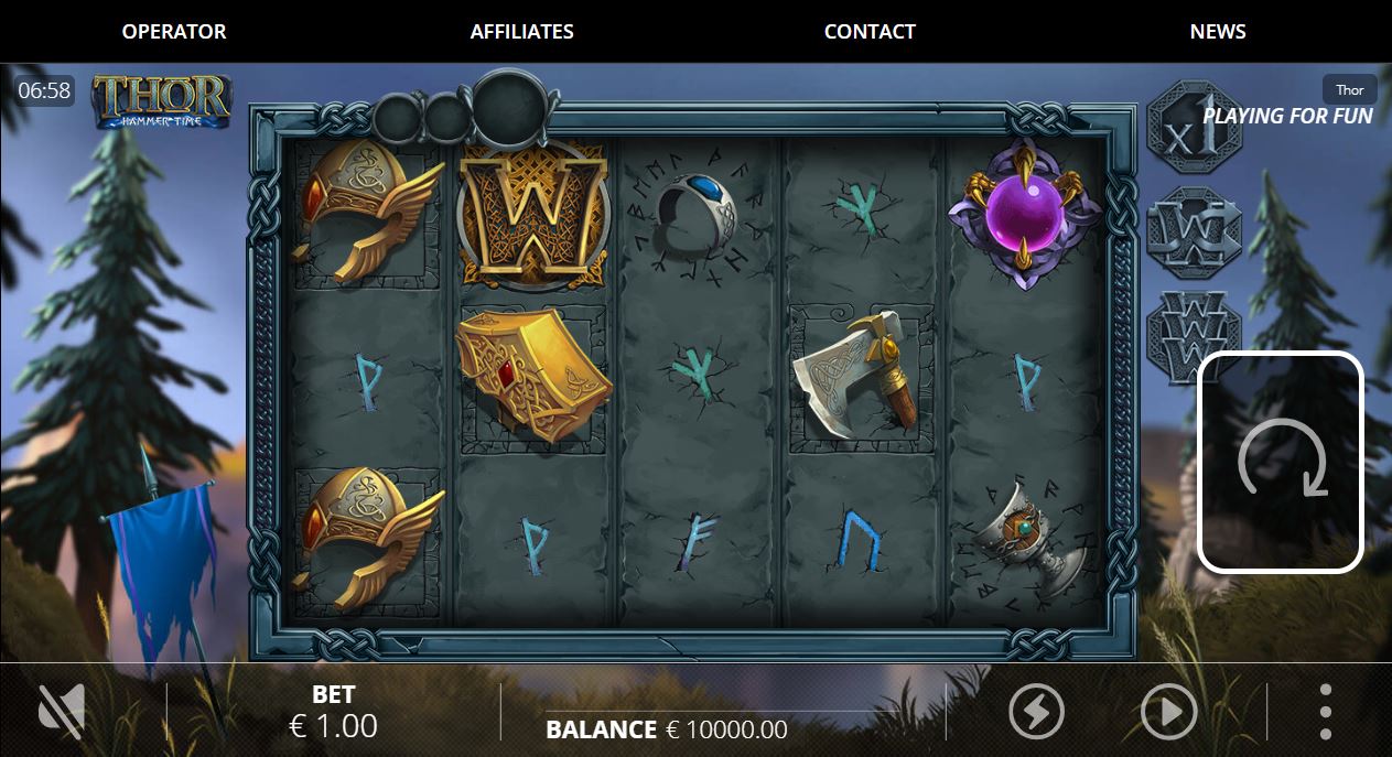 Nolimit City Thor slot game reels