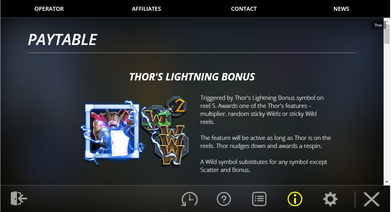 Nolimit City Thor slot game bonus round