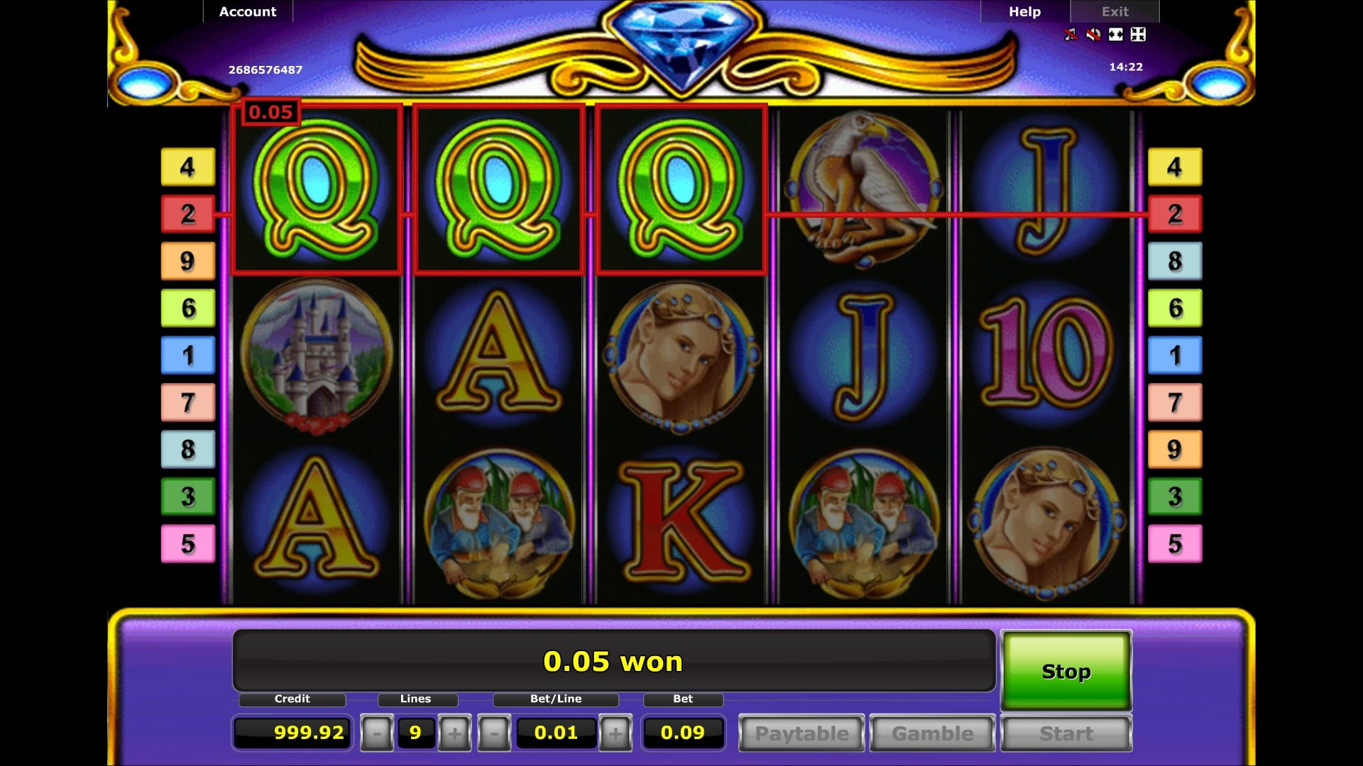 Novomatic Just Jewels Machines a sous