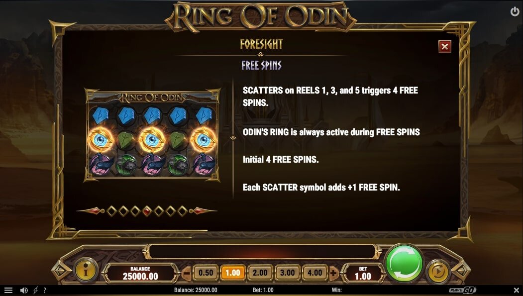 Play N Go Ring of Odin Slot Bonus Features