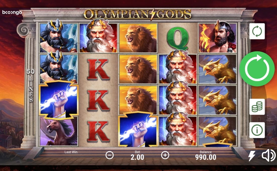 BOOONGO OLYMPIAN GODS SLOT OVERVIEW