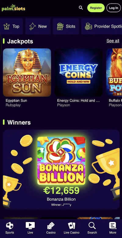 PalmSlots Casino