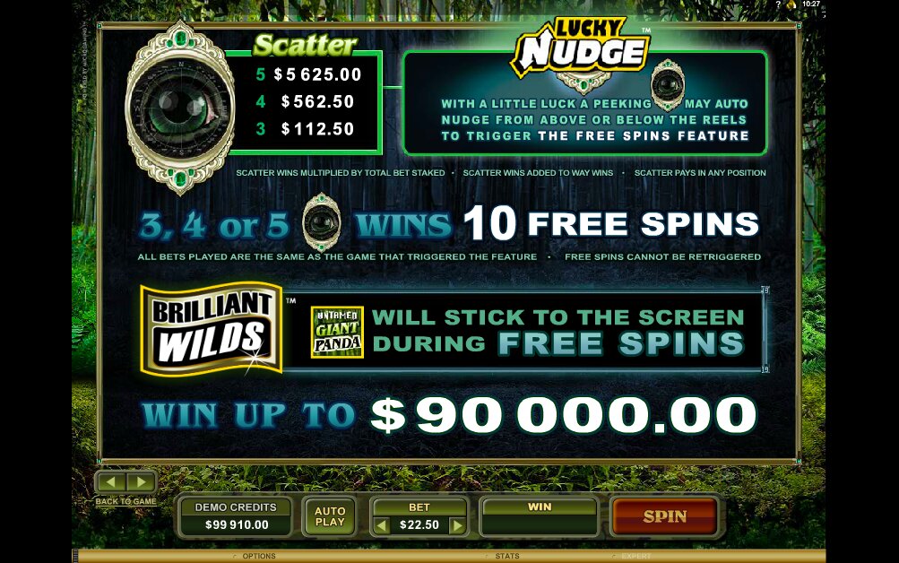 Microgaming Untamed Giant Panda Slot Bonus Features