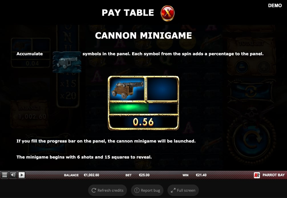 Parrot Bay Slot Game Cannon Minigame