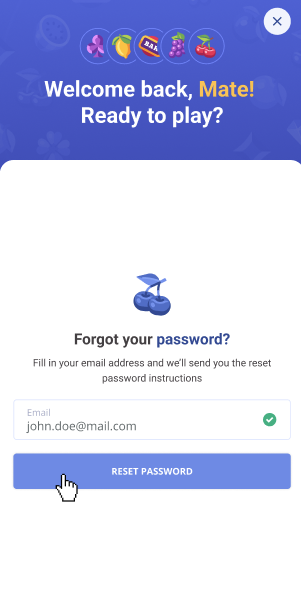 slotsmate password reset request