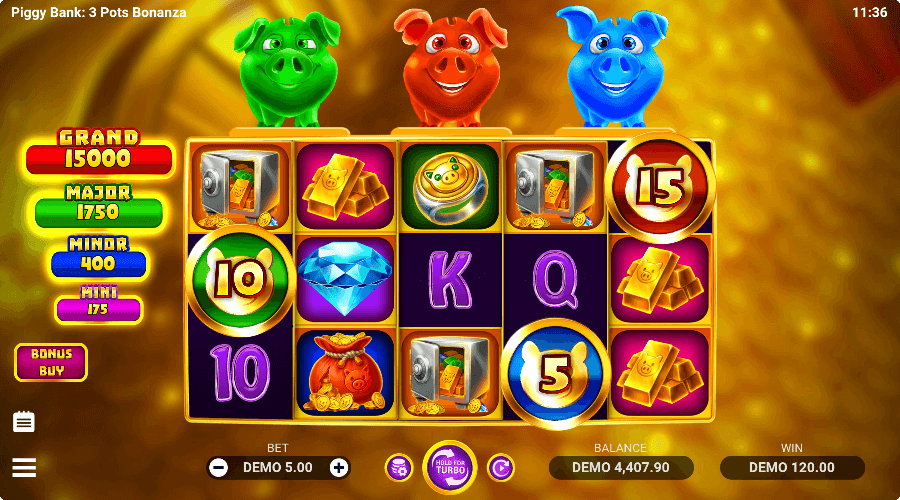 Piggy Bank 3 Pots Bonanza Tableau