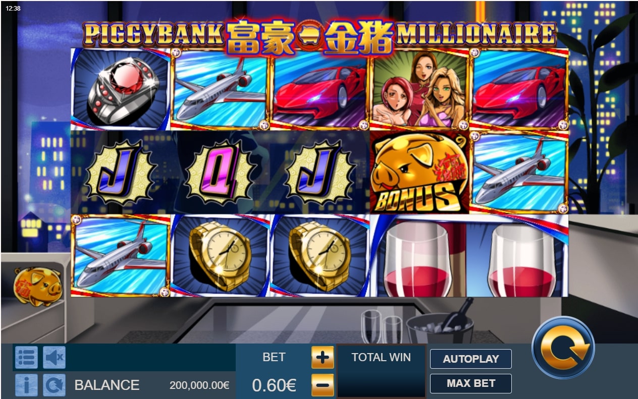 Piggy Bank Millionaire Ganapati slot game reels