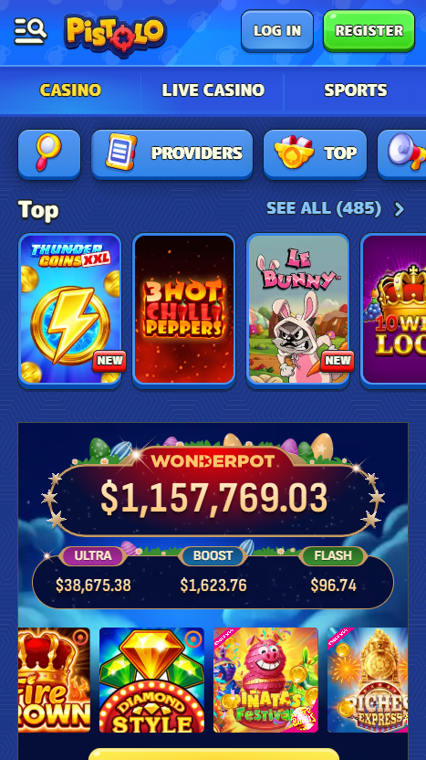 Pistoleo Casino Homepage