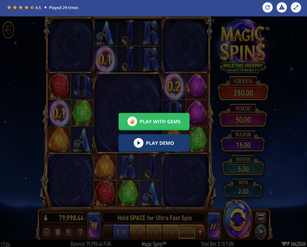 slotsmate play with gems & demo slot