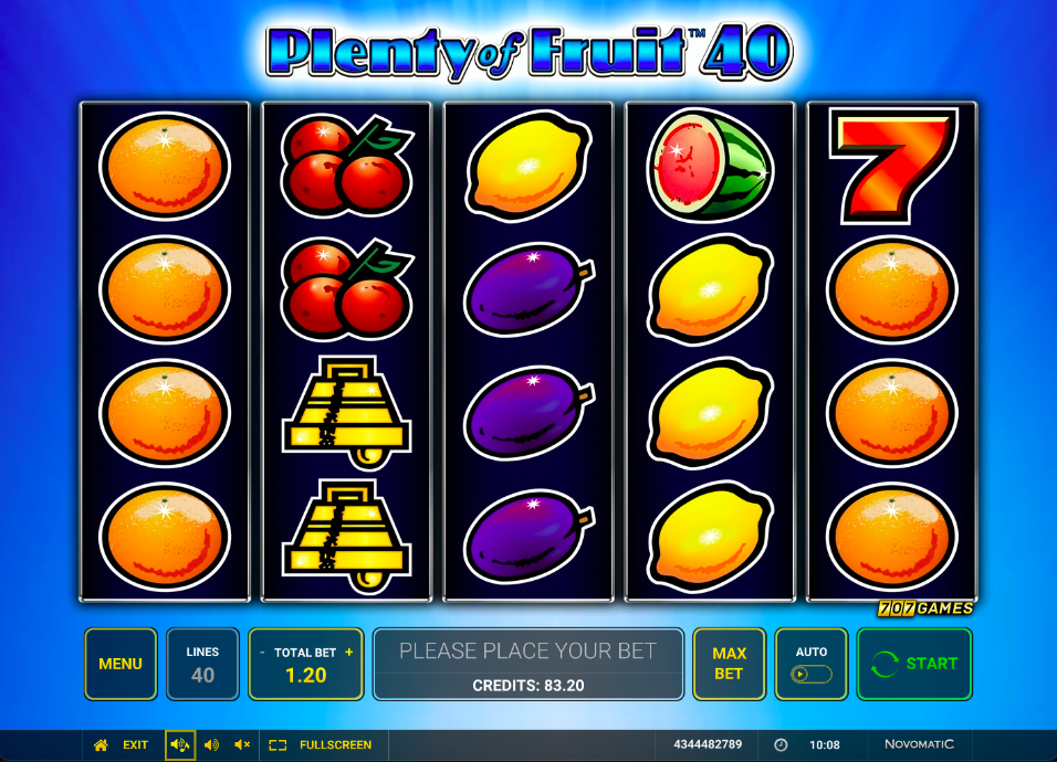 plenty of fruit 20 reels slot
