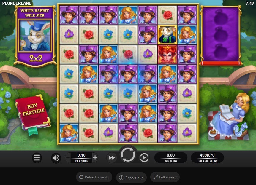 Plunderland Online Slot Game Reels