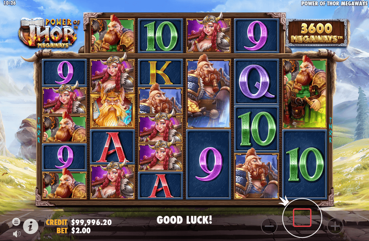Power of Thor Megaways Online Slot Game Reels
