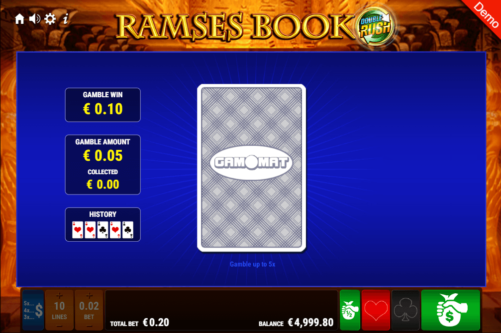 Ramses Book Double Rush Online Slot Game Feature