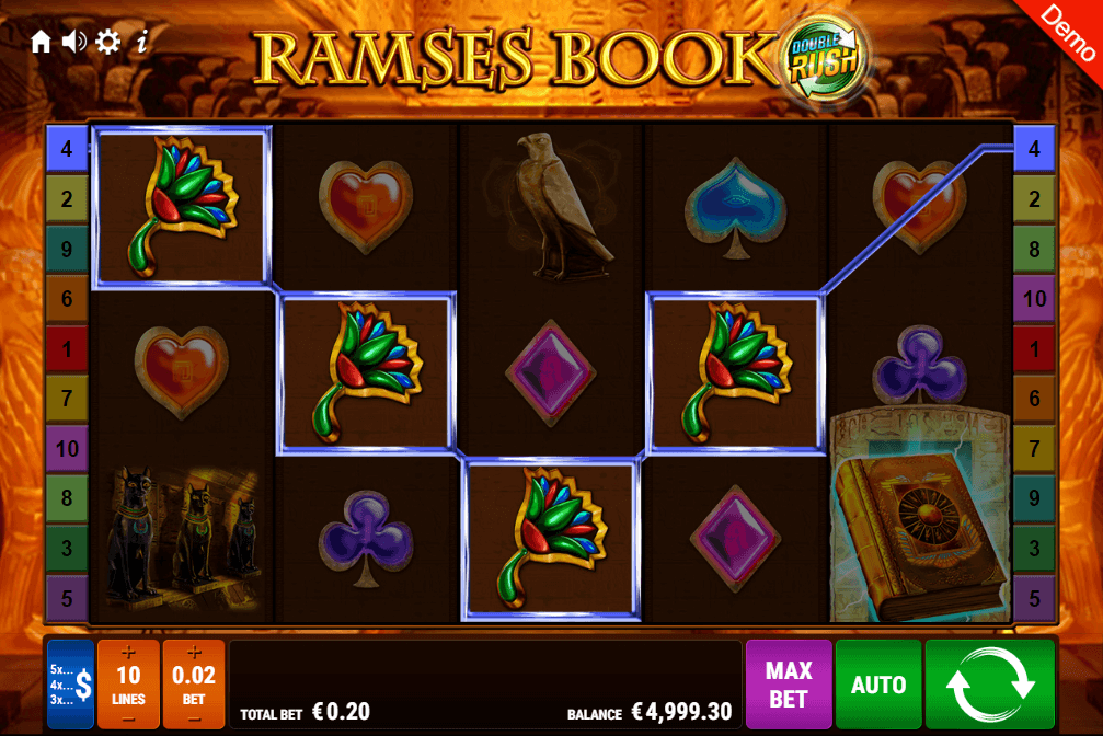Ramses Book Double Rush Online Slot Game Payline