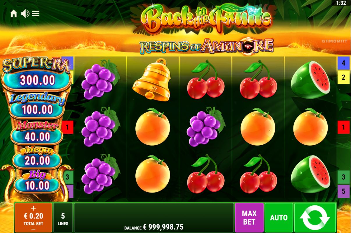 Gamomat Back to the Fruits RoAR Slot Overview