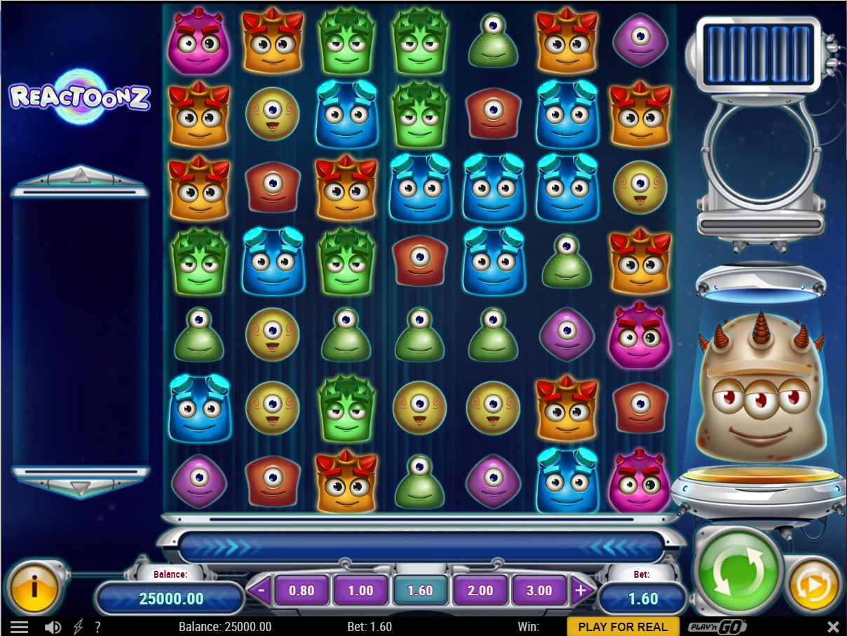 Play N Go Reactoonz Slot Reels