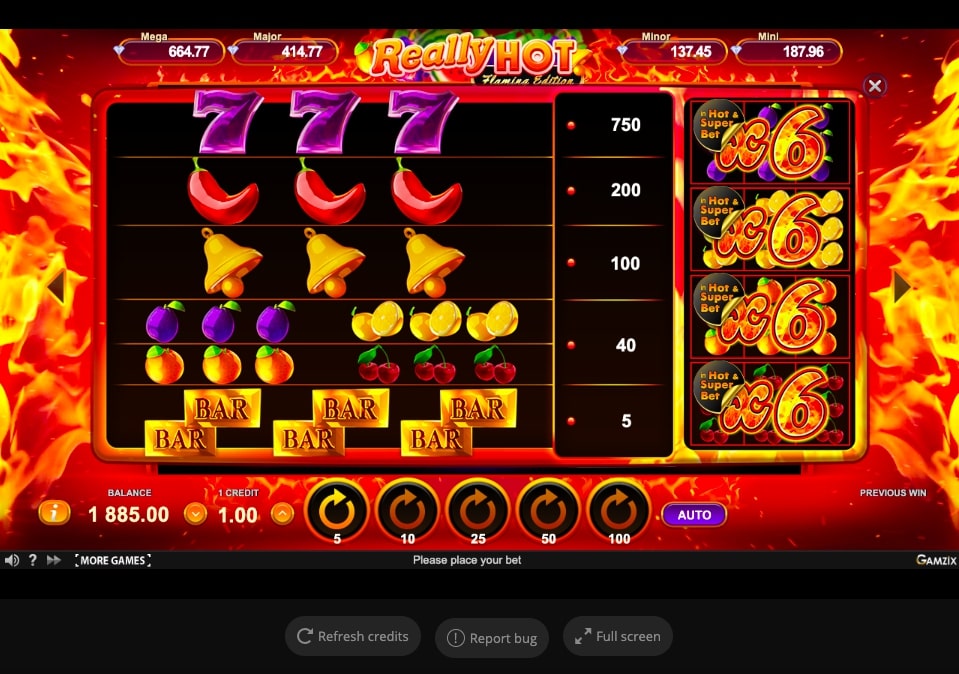 Really Hot Flaming Edition Slot Symbols