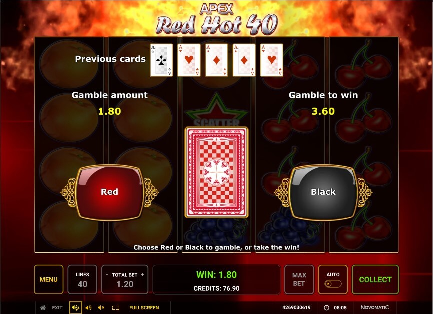 Red Hot 40 Online Slot Game Features
