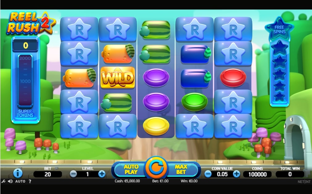 NetEnt Reel Rush 2 slot game reels
