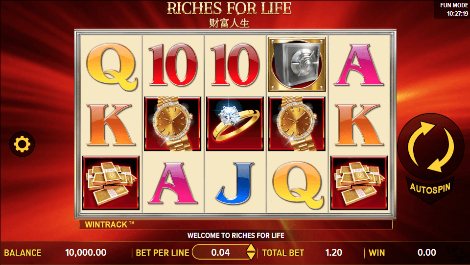 Riches for Life Online Slot Game Reels