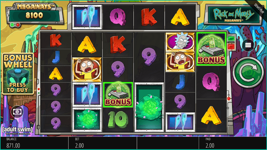 Rick and Morty megaways feature