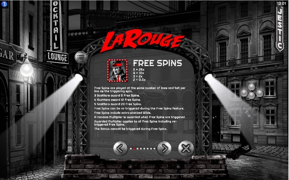 Microgaming La Rouge Slot Bonus Features