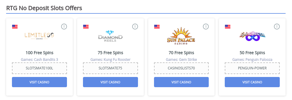 rtg no deposit slot games