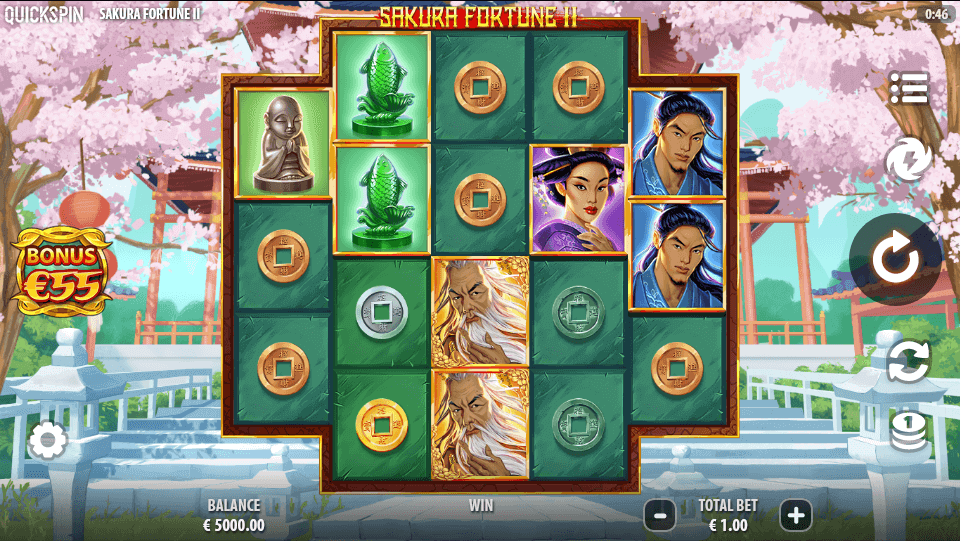 Sakura Fortune II Online Slot Game Reels