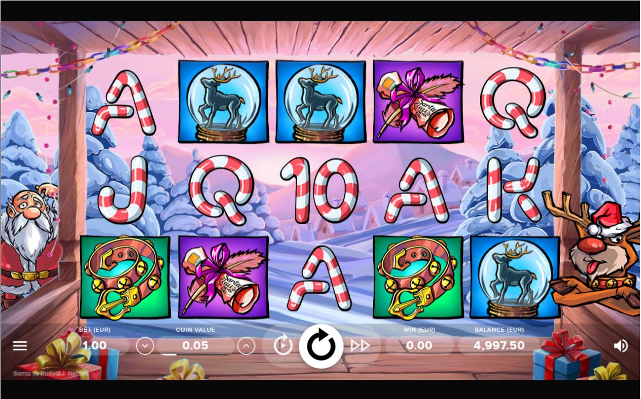 NetEnt Santa vs Rudolf slot game reels