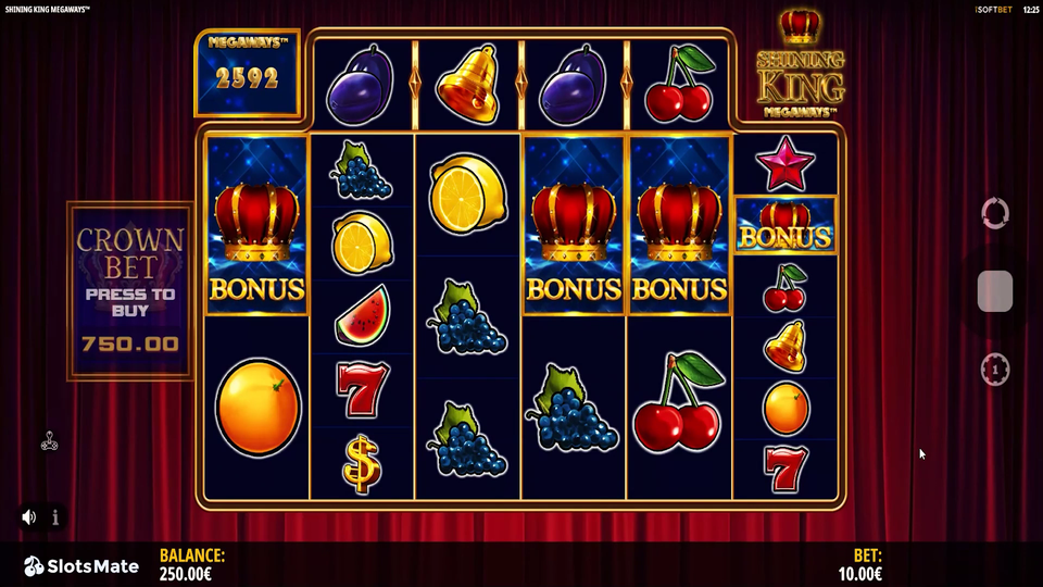 Shining King Megaways crown bet