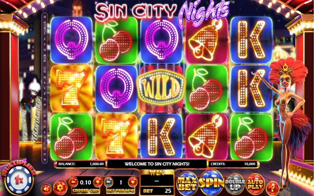 Betsoft Sin City Slot Reels