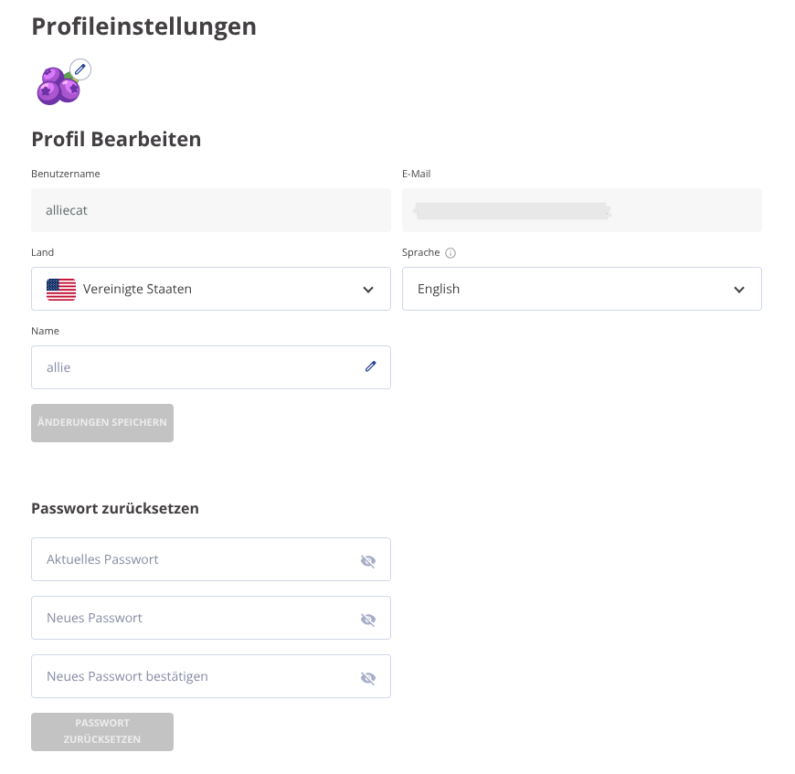 Slotsmate-Profileinstellungen bearbeiten