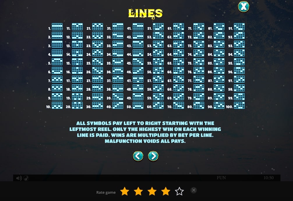 Snegurochka Slot Game Lines