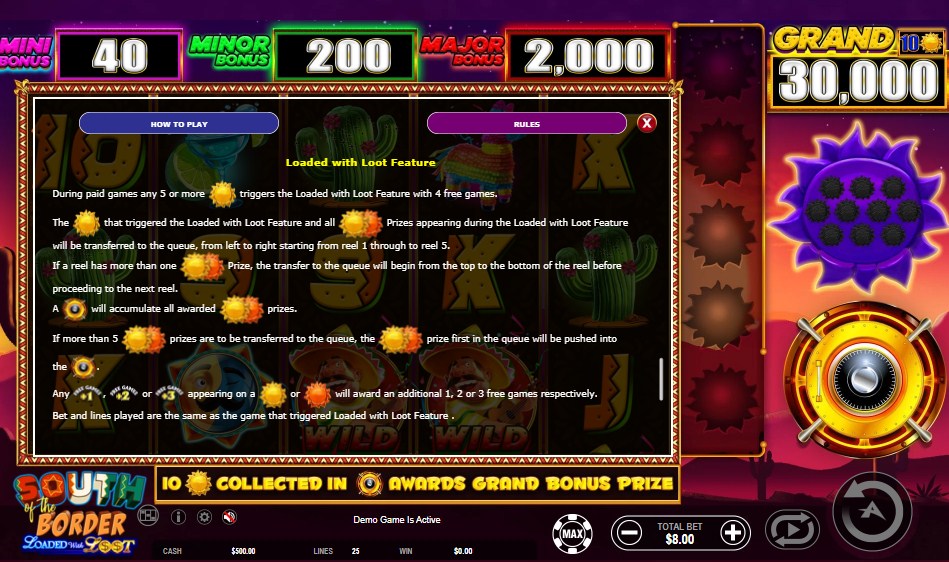 South Of The Border features