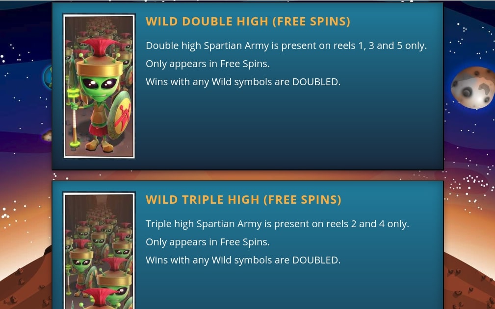 Spartians Slot Game Wild Double