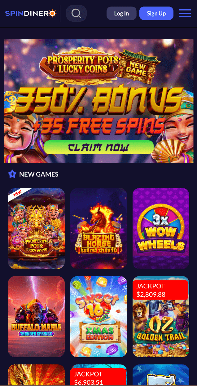 spin dinero casino homepage