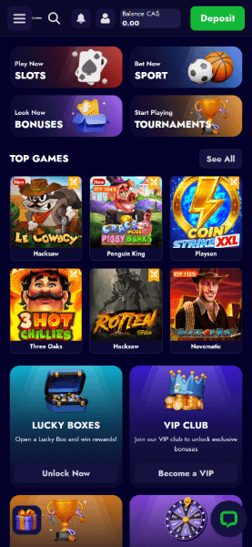 spinko casino homepage