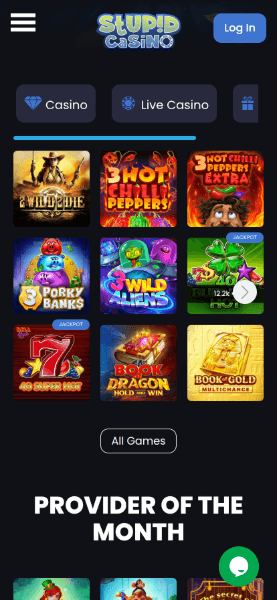 dumme Casino-Homepage