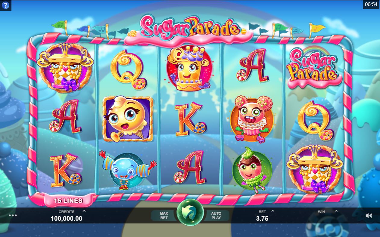 Microgaming Sugar Parade Slot Reels