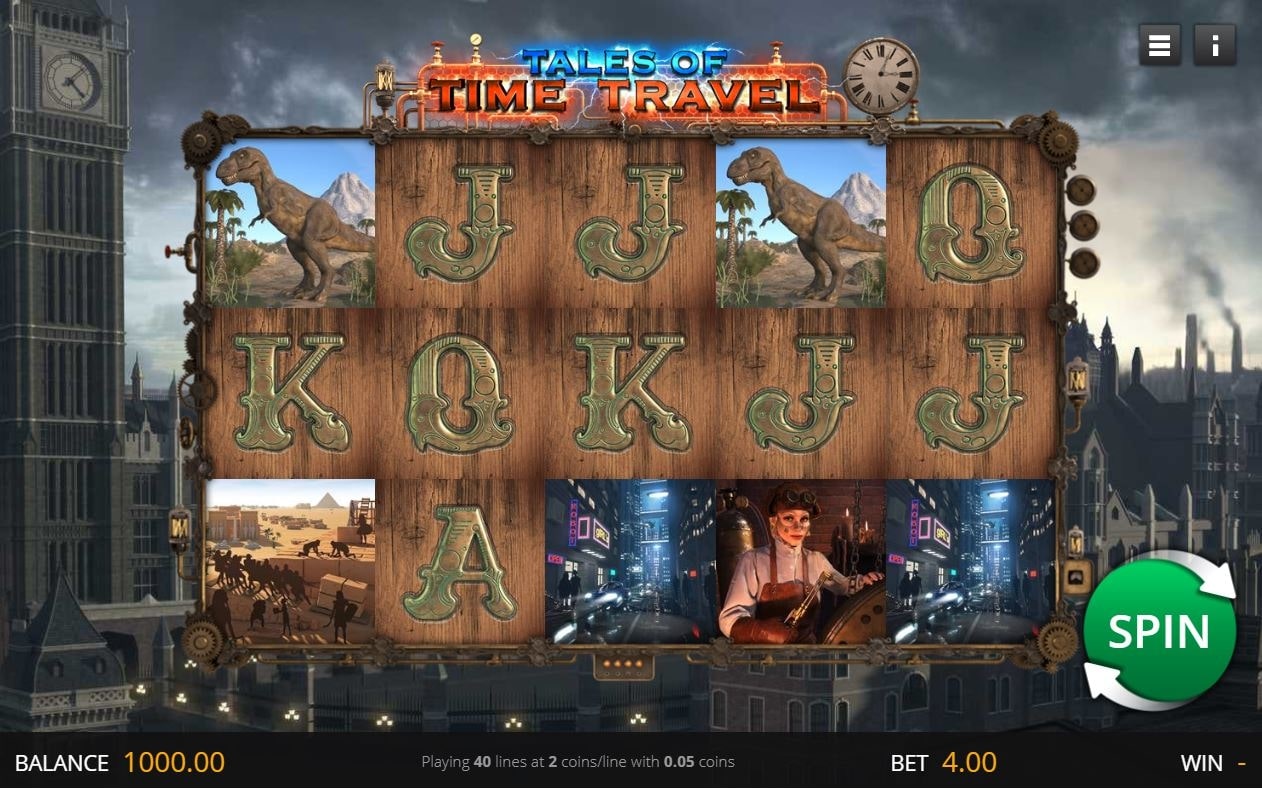 Tales Of Time Travel Slot Game Main Screen 