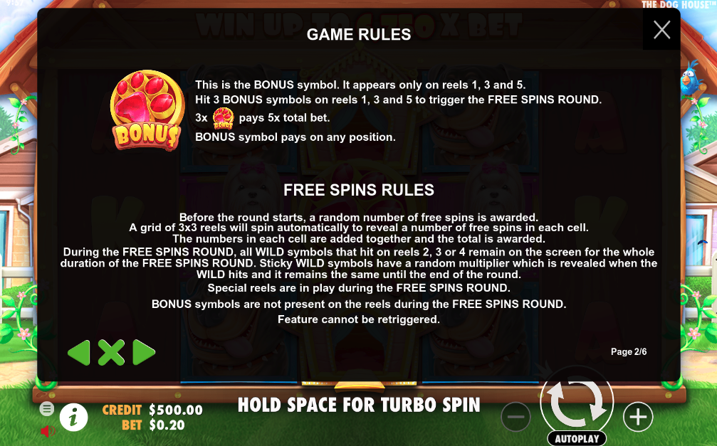 The Dog House Slot Game Rules Bonus