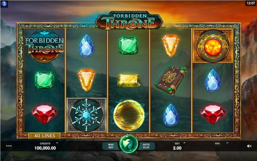 Microgaming Forbidden Throne Slot Reels